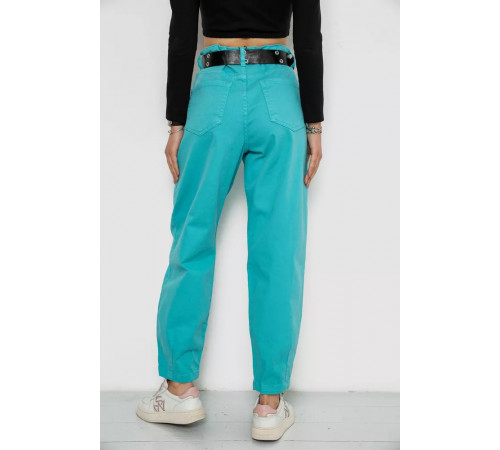 Джинсы женские баллоны, цвет бирюзовый, 250R00276