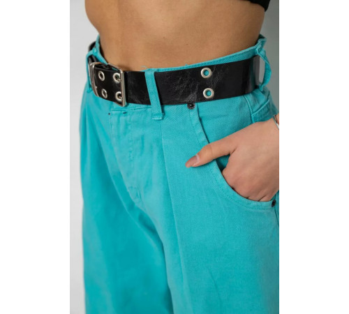 Джинсы женские баллоны, цвет бирюзовый, 250R00276