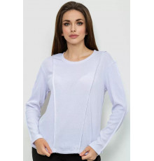 Жіночий лонгслів в рубчик, колір білий, 102R325