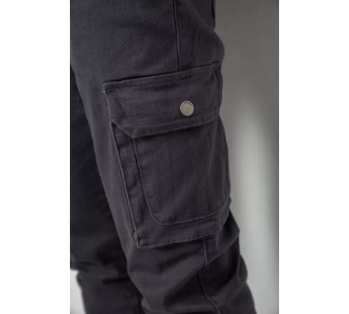 Брюки мужские с карманами, цвет темно-серый, 243R8075.