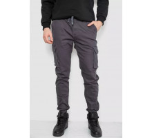 Штани чоловічі з кишенями, колір темно-сірий, 243R8075