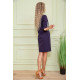 Короткое платье прямого кроя, чернильного цвета, 172R003-1.