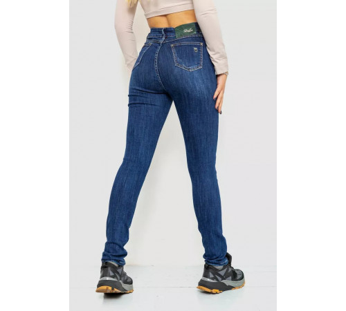 Джинсы женские с потертостями, цвет синий, 214R1413.