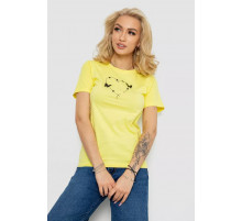 Футболка жіноча з принтом, колір жовтий, 238R559