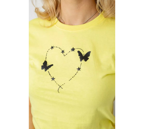 Футболка жіноча з принтом, колір жовтий, 238R559