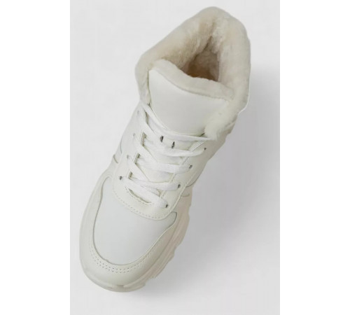Кроссовки женские зимние на меху, цвет белый, 248RDM04
