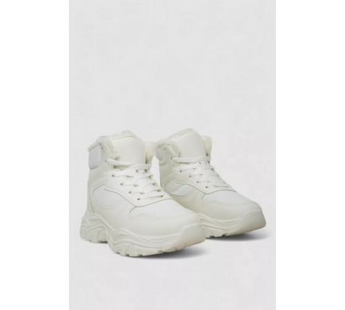 Кроссовки женские зимние на меху, цвет белый, 248RDM04