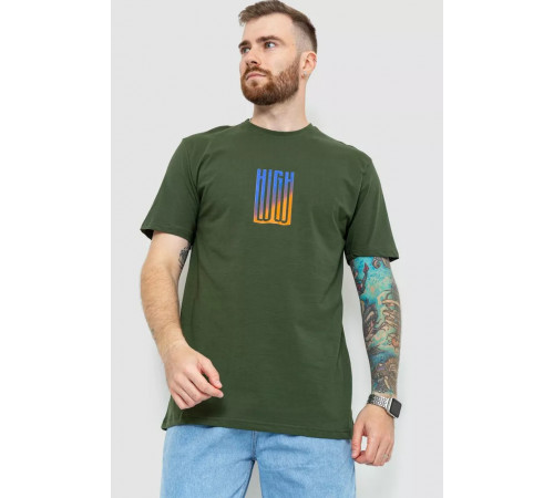 Футболка чоловіча батал, колір хакі, 208R018