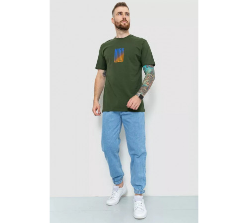 Футболка чоловіча батал, колір хакі, 208R018