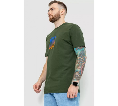 Футболка чоловіча батал, колір хакі, 208R018