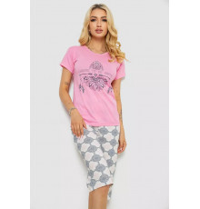Піжама жіноча, колір рожевий, 243R2509