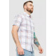 Сорочка чоловіча в клітку, колір молочний, 214R244564