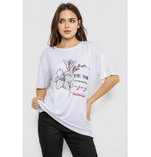 Женская футболка с принтом, цвет белый, 244R605