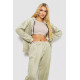 Спортивный костюм женский велюровый, цвет светло-оливковый, 238R107-2.