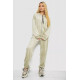 Спортивный костюм женский велюровый, цвет светло-оливковый, 238R107-2.