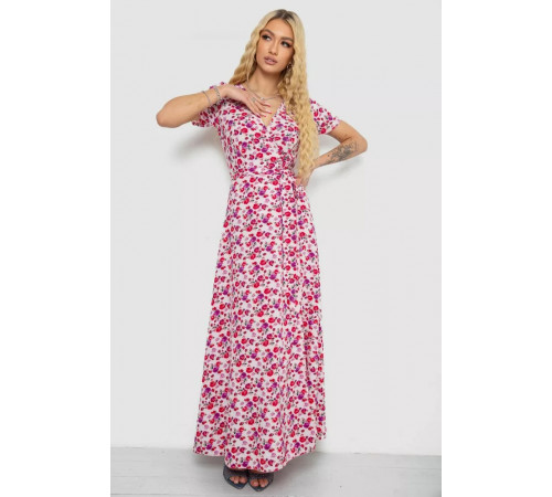 Сарафан з квітковим принтом, колір рожево-червоний, 241R181