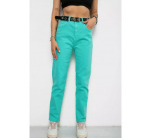 Джинсы женские, цвет мятный, 182R00308.