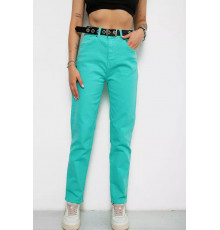 Джинси жіночі, колір м'ятний, 182R00308