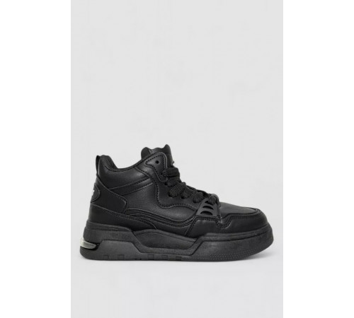 Кроссовки женские на меху, цвет черный, 243R107-5