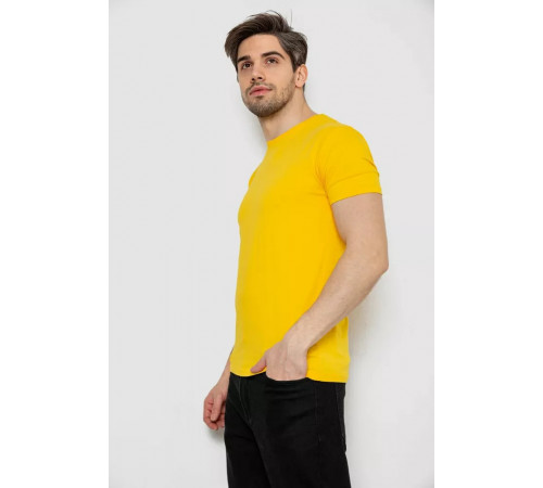 Футболка чоловіча однотонна базова, колір жовтий, 244R2407