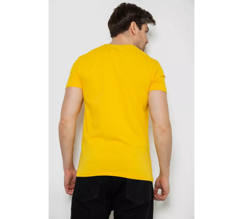 Футболка чоловіча однотонна базова, колір жовтий, 244R2407