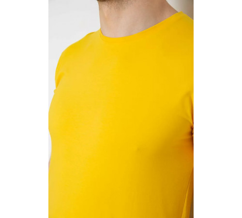 Футболка чоловіча однотонна базова, колір жовтий, 244R2407