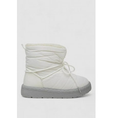 Дутики жіночі зимові на хутрі, колір біло-сірий, 248RFM07