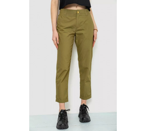 Брюки женские, цвет оливковый, 244R158.