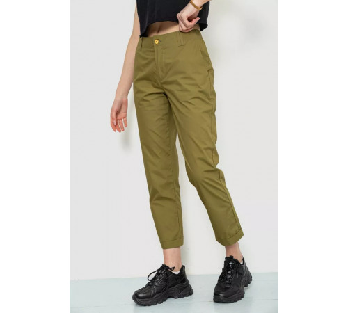 Брюки женские, цвет оливковый, 244R158.