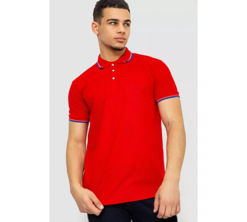 Поло чоловіче однотонне, колір червоний, 243RA25