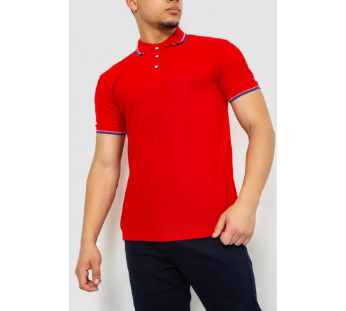 Поло чоловіче однотонне, колір червоний, 243RA25