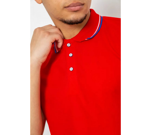Поло чоловіче однотонне, колір червоний, 243RA25