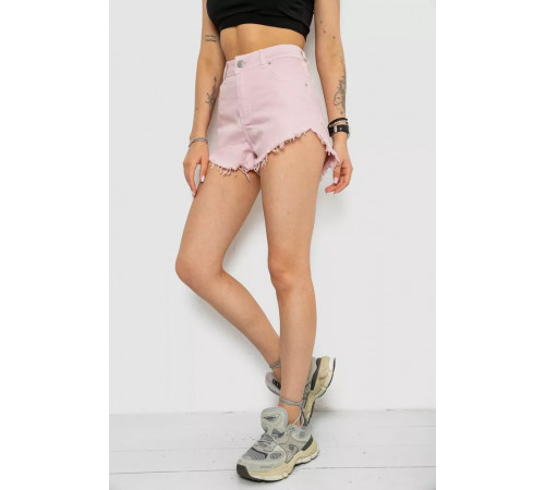 Шорты джинсовые женские, цвет пудровый, 182R1076