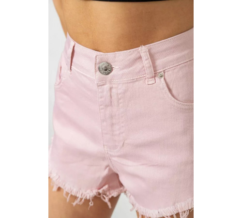 Шорты джинсовые женские, цвет пудровый, 182R1076