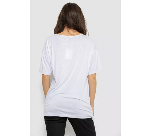 Футболка жіноча з принтом, колір білий, 244R611