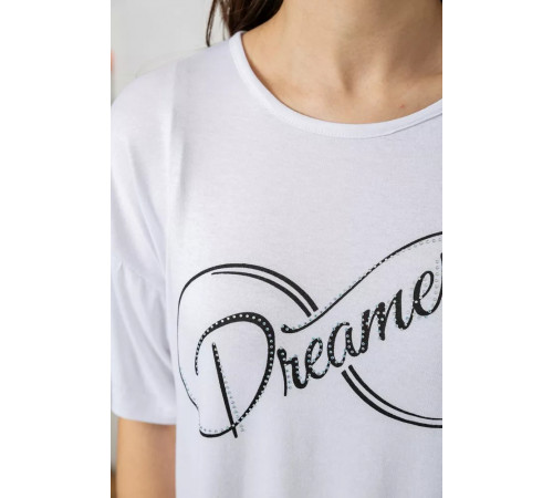 Футболка жіноча з принтом, колір білий, 244R611