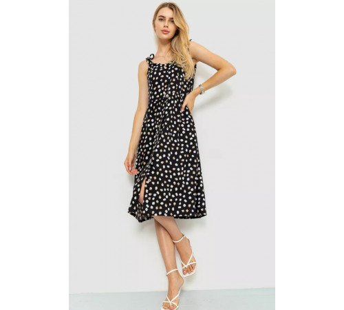 Сарафан з принтом, колір чорний, 102R333-1