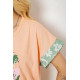 Піжама жіноча з принтом, колір персиковий, 243R8485-1