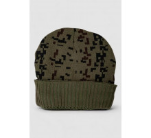 Шапка чоловіча камуфляж на хутрі, колір хакі, 244RM49