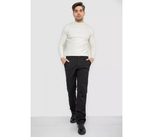 Брюки мужские классические утепленные, цвет черный, 244RFH310