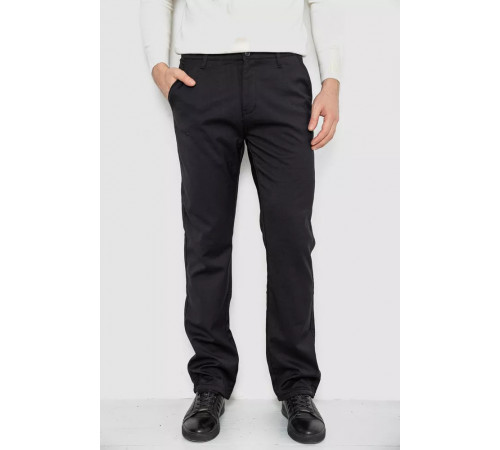 Брюки мужские классические утепленные, цвет черный, 244RFH310