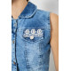 Жилетка жіноча джинсова, колір блакитний, 247R8072