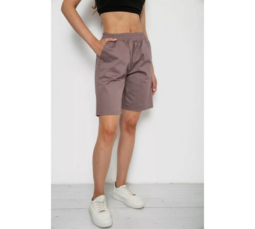 Шорти жіночі однотонні, колір мокко, 238R315-1