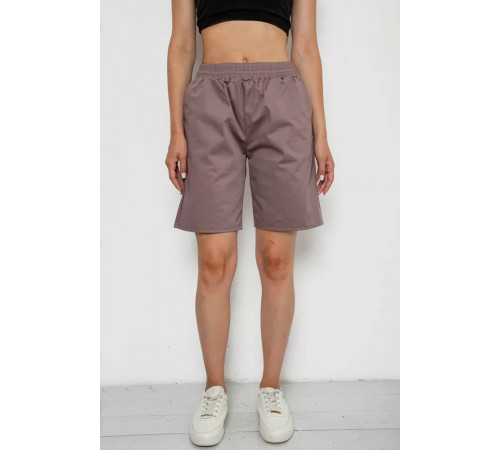 Шорти жіночі однотонні, колір мокко, 238R315-1