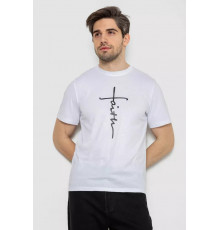Футболка чоловіча з принтом, колір білий, 241R1903