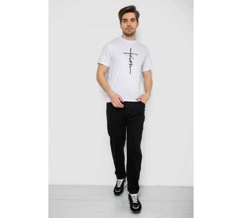 Футболка чоловіча з принтом, колір білий, 241R1903