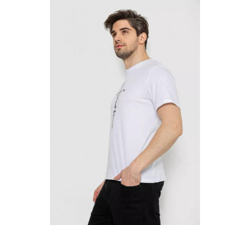 Футболка чоловіча з принтом, колір білий, 241R1903