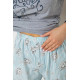 Піжама жіноча з принтом, колір сірий, 243R2492