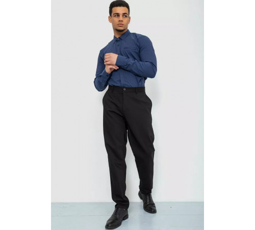 Рубашка мужская классическая, цвет темно-синий, 244R31-56-302.