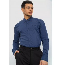 Рубашка мужская классическая, цвет темно-синий, 244R31-56-302.